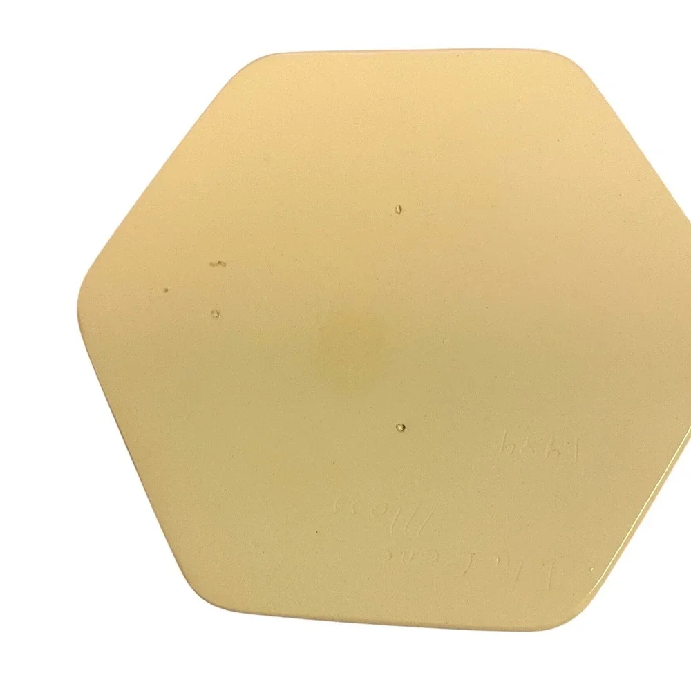 Vintage 1984 Ila Gene Moss Signed Ceramic Unicorn Trinket Box‎ Hexagon 4.5